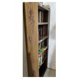 5-Shelf Wood Bookcase (No Books)
