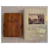Holy Bibles with Wooden Presentation Case