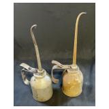 Pair of Eagle Pump Oil Cans 13in