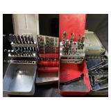 Assorted Drill Bit Sets & Metal Cases