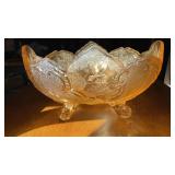 Jeannette Lombardi Marigold Carnival Glass Bowl