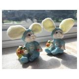 Vintage Easter Bunny Figurines 4in