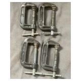 Four 2in C-Clamps