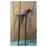 Pair of Walking Canes 35.5in & 32.5in