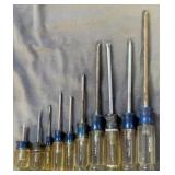 Vintage Craftsman Clear Handle Screwdrivers