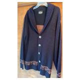 Vintage Sportswear Acrylic Cardigan Sweater s L