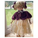 Porcelain Doll with Violin 17in