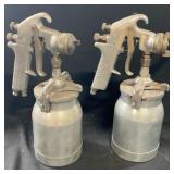 2 DeVilbiss Siphon-Feed Paint Spray Guns