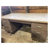 Vintage Steel Tanker Desk 60in