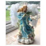 Lighted Fiber Optic Angel Figurine 9in