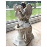 Porcelain Angel With Sundial Figurine