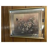 Floral Butterfly Mirrored Wall Art 16x20in