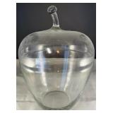 Clear Glass Covered Jar With Dome Lid