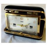 Vintage Elgin Travel Alarm Calendar Clock