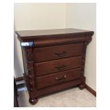 Traditional Three-Drawer Nightstand