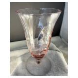 Pink Swirl Glass Vase