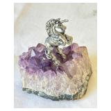 Amethyst Crystal Unicorn Figurine