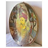 Decorative Hand-Etched Brass Wall Plate