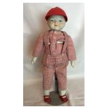 Porcelain 13ï¿½ Boy w/Red Cap