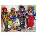 Danbury Mint 19" Porcelain Clowns