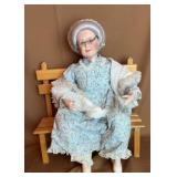 Victorian-Style 14ï¿½ Seated Grandmother Doll