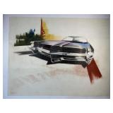 Original Cadillac Automotive Design Rendering SEE
