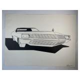 1960s Wagner Auto Concept Drawing SEE NOTE: