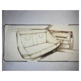 Original Automotive Interior Design Rendering