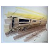 Original Auto Interior Concept Drawing SEE NOTE: