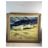 Fidel Bueno Spanish Coastal Oil Painting