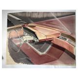 1963  Wagner Futuristic  Interior Concept Drawing