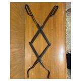Wrought Iron Metal Fireplace Tongs