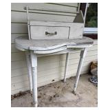 Vintage Sewing Table & Wooden Tool Caddy