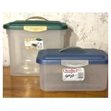 Two Sterilite Small Storage Totes