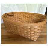 Large Wood Woven Laundry Basket