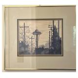 Christopher Paul Ballen Space Needle Watercolor