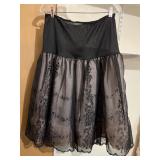 50s 60s Styled by Karell Black Embroidered Tulle
