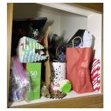 Christmas Cabinet Lot Holiday Cubby of Items