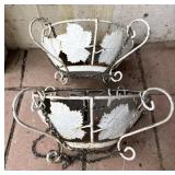 Metal Leaf Hanging Planters