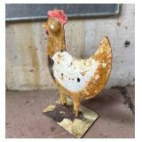 Vintage Metal Chicken Figure