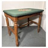 Needlepoint Top Storage Bench