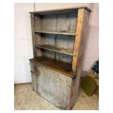 Antique 1800's Early American Primitive Wood Hutch