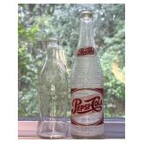 Pepsi & Coca Cola Vintage Glass Bottles Pair
