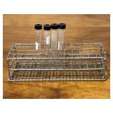 Laboratory Rack w/ Pyrex Test Tubes
