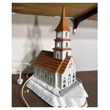 Lighted Ceramic Christmas Church Village Piece
