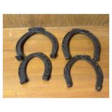 Antique Iron Horseshoes Set