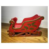 Santa Sleigh Christmas Card Holder Collapsible