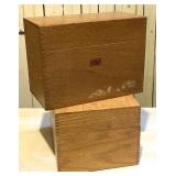 Weis Recipe & Dovetailed Wood Filing Boxes