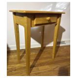 Wood Side Table With Drawer