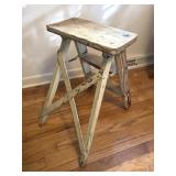 Painted Vintage Wood Step Ladder